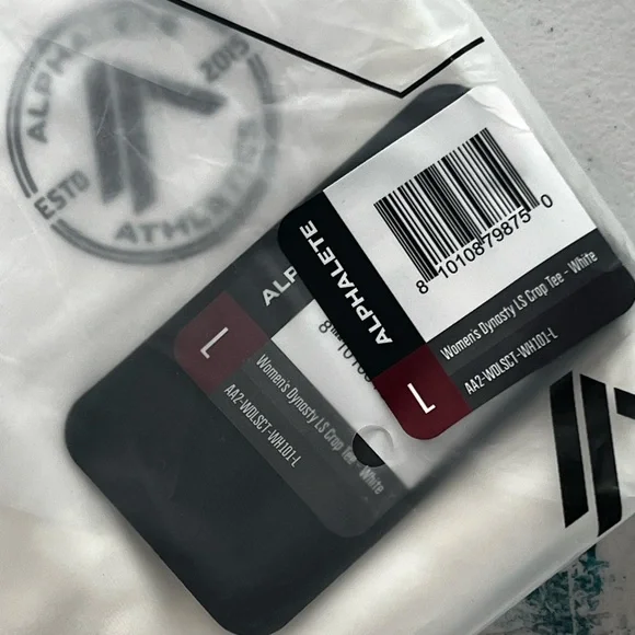 Alphalete Dynasty LS Crop Top - White - Picture 5 of 5